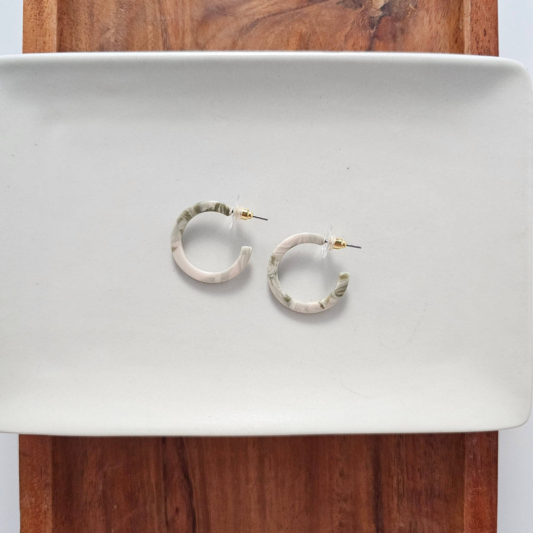 Cam Mini Hoops - Sage // Jewelry, Earrings, Fall SS89