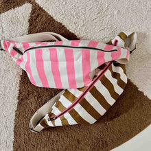 Load image into Gallery viewer, WOMEN BUM BAG STRIPES CARAMEL