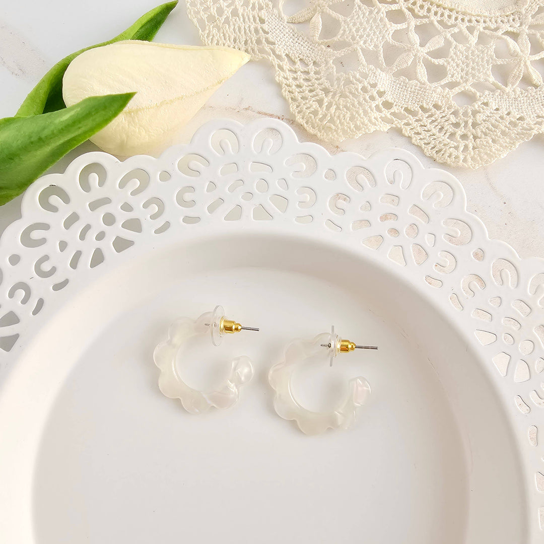Flora Mini Hoops - Opalite // Spring, Earrings, Jewelry SSF23