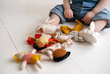Load image into Gallery viewer, Cotton Knit Baby Rattle Toy: Buddy Blue