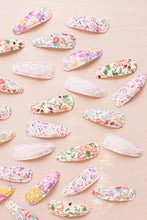 Load image into Gallery viewer, Johanna Blue &amp; White Floral Hair Clips FC01