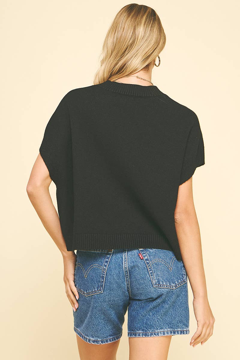DROPPED SHOULDER SWEATER TOP - 4739W