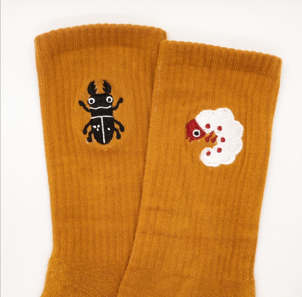 Beetle and Grub Socks