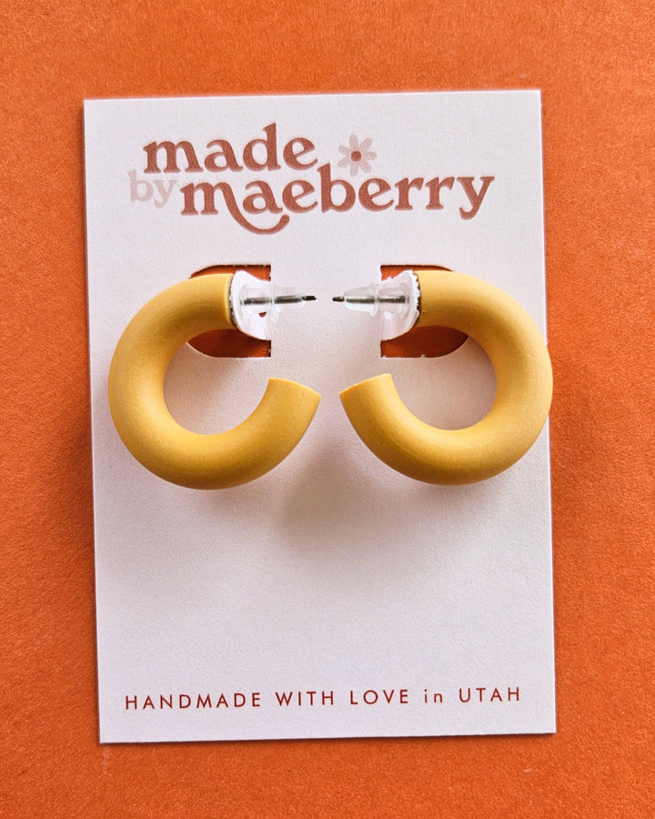 Polymer Clay Chunky Mini Hoop by Made by Maeberry 1" Hoop
