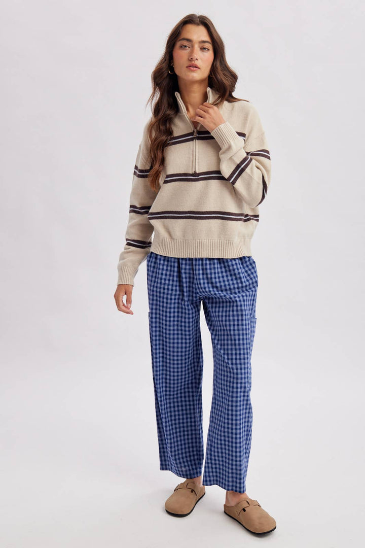 PLAID PATCH POCKET PANTS / WL26