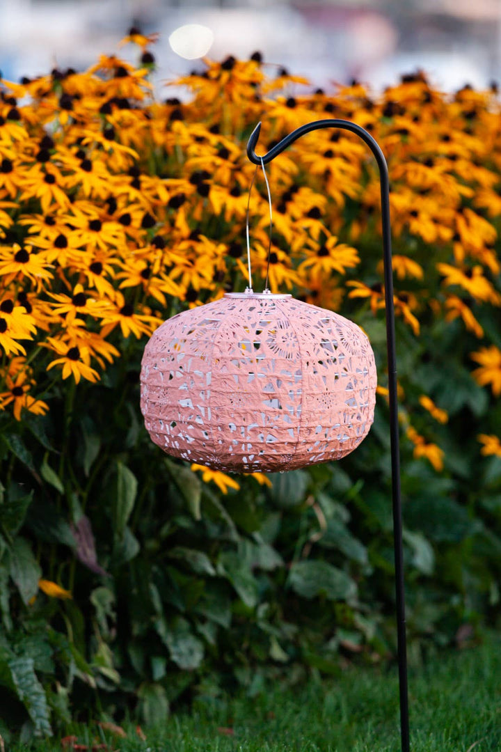 Stella Square Sunflower 11" Solar Lantern - Clay