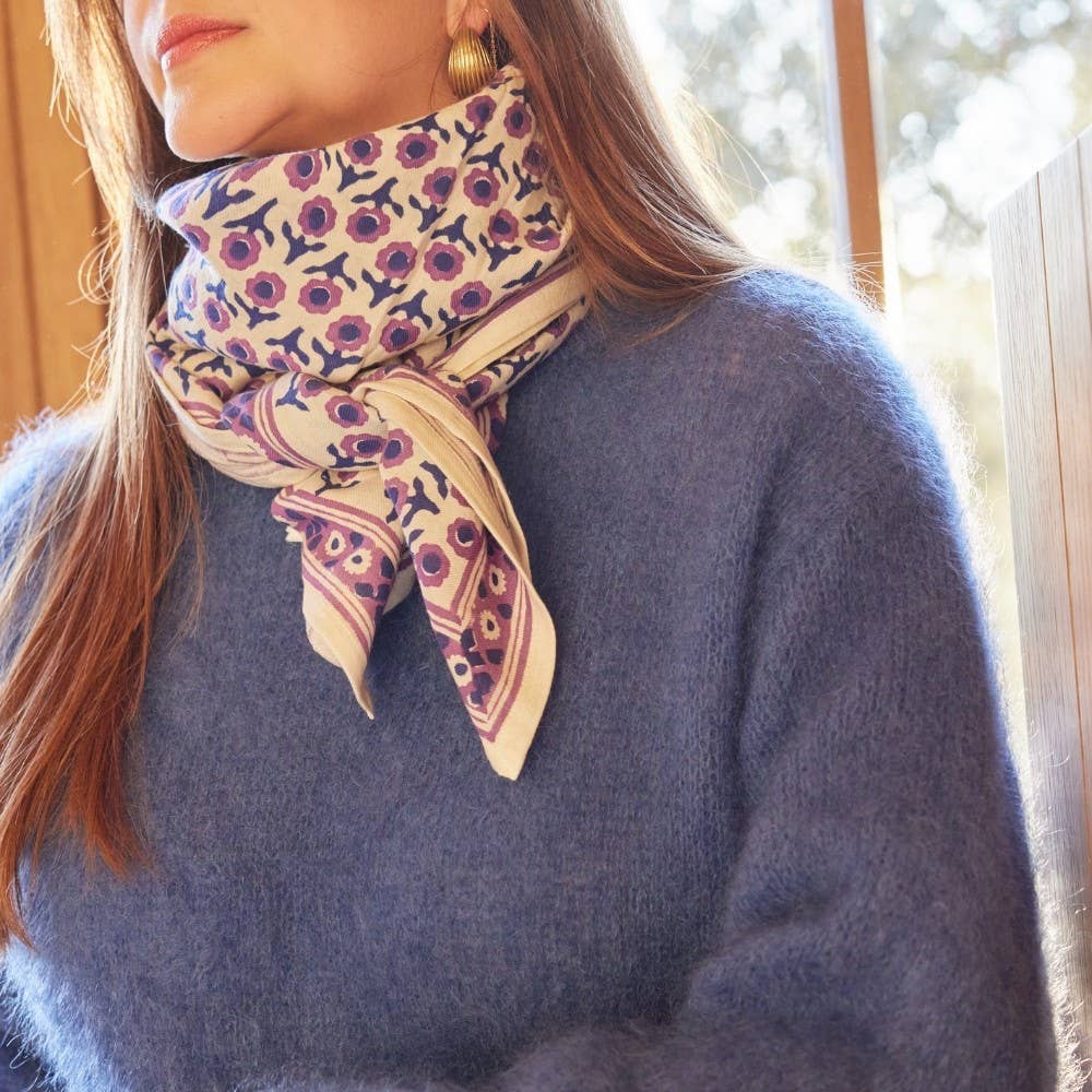 Indian Scarf - Isha Cassis BH28