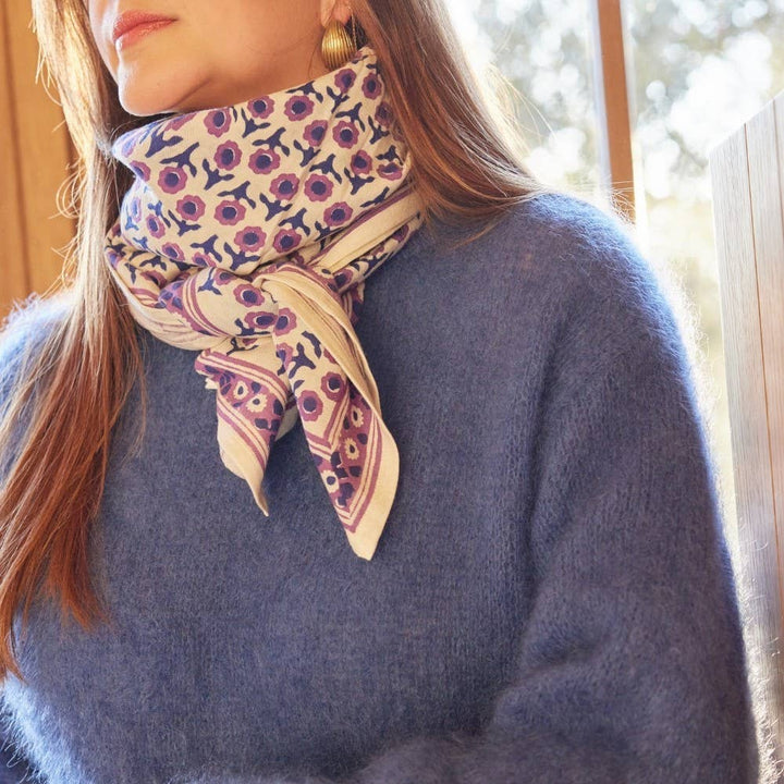 Indian Scarf - Isha Cassis BH28