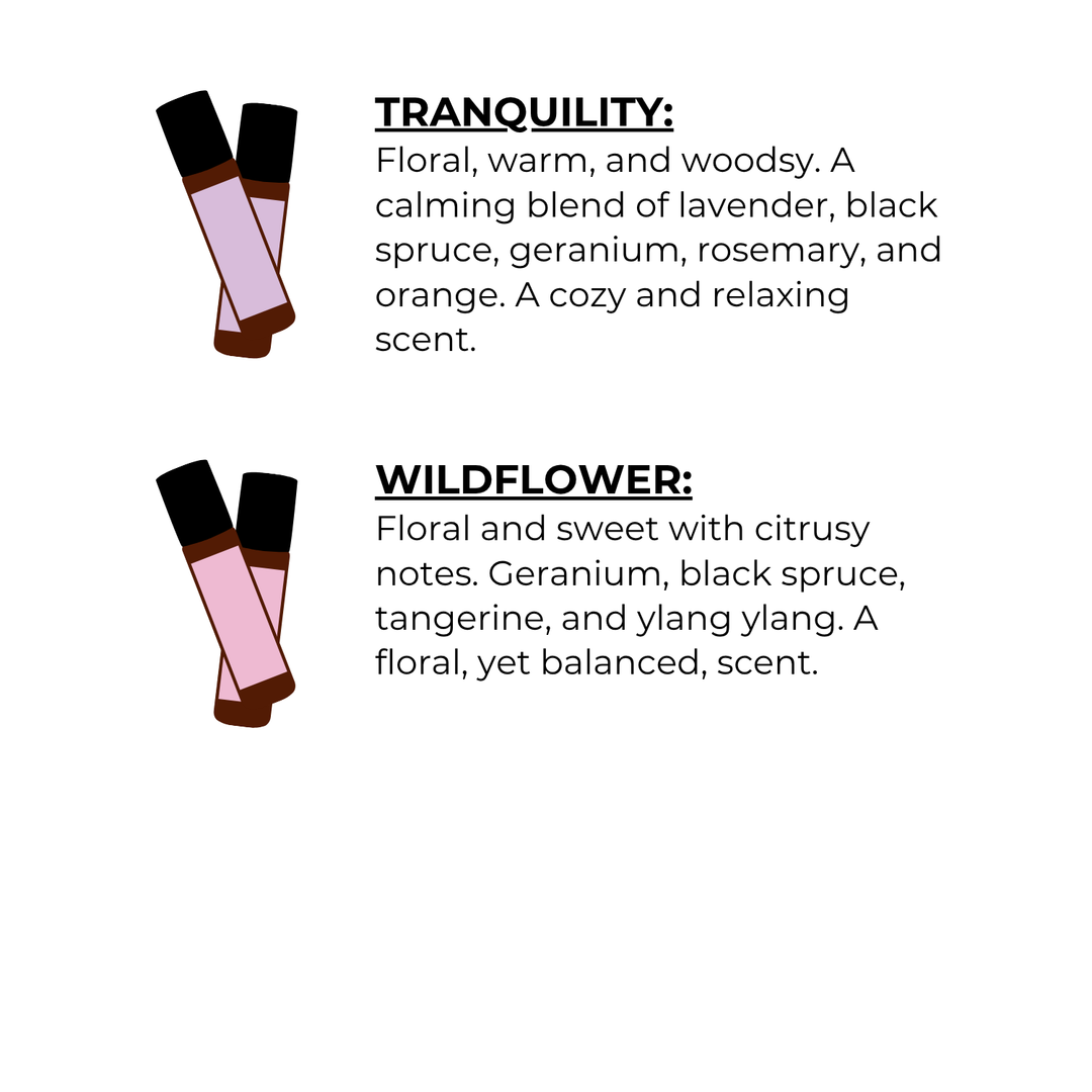 Mini Natural Roll-On Essential Oils, 5ml with Jojoba Oil