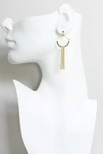 Load image into Gallery viewer, JLTE25 brass geometric hoop earrings