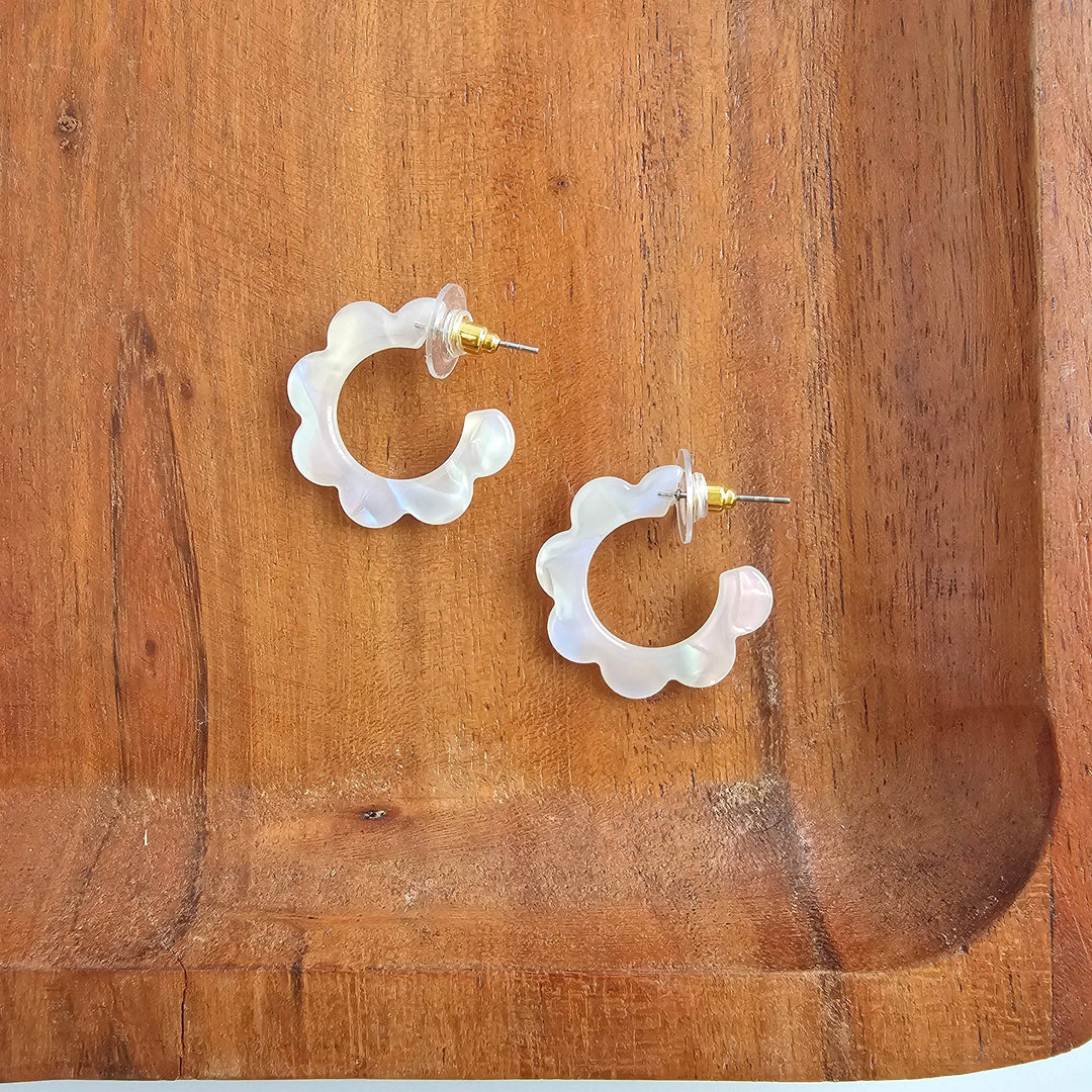 Flora Mini Hoops - Opalite // Spring, Earrings, Jewelry SSF23