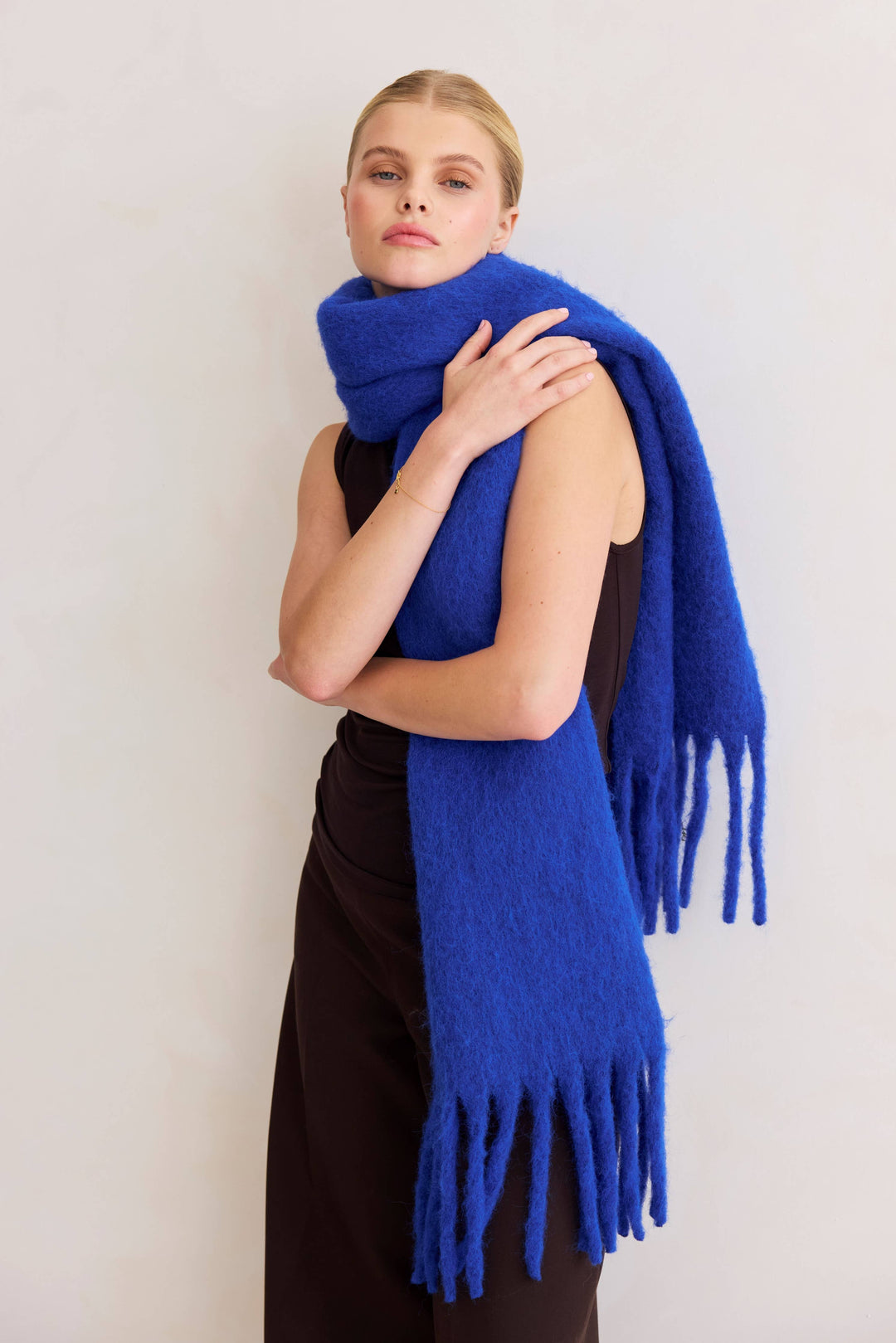 The Reykjavik Scarf with RWS Wool - Electric Blue - FW26