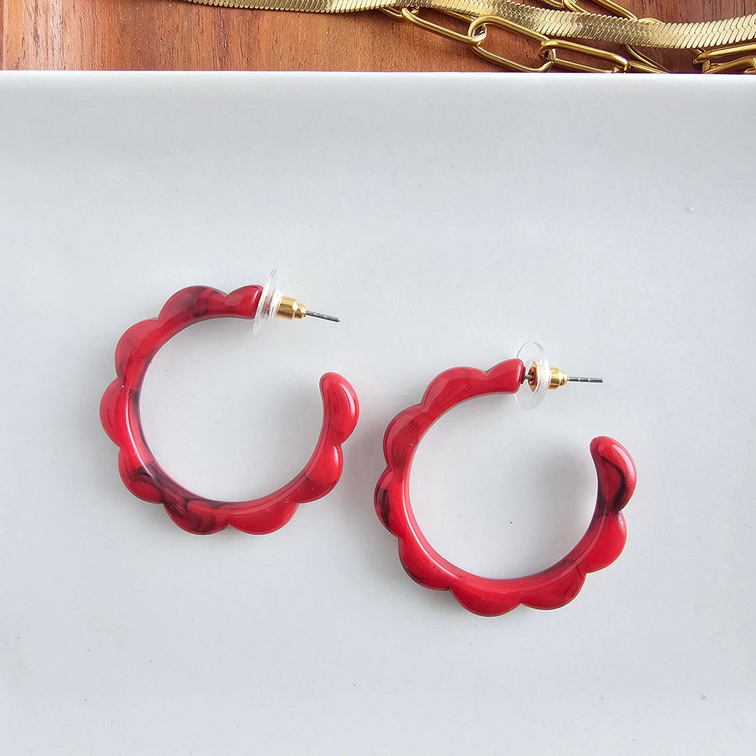 Scarlett Hoops - Crimson Red // Jewelry, Earrings, Fall SS238