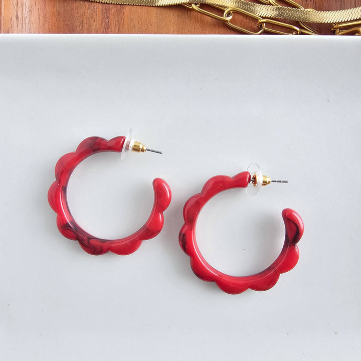Scarlett Hoops - Crimson Red // Jewelry, Earrings, Fall SS238
