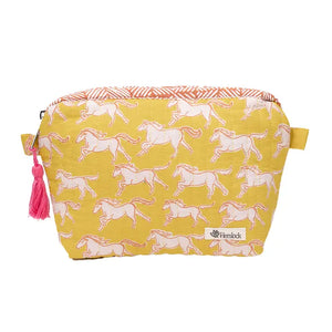 Horses Quilted Zipper Pouch