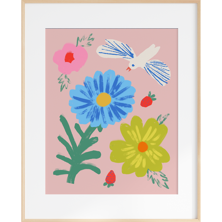Birds and Berries | 8x10 Art Print CW22