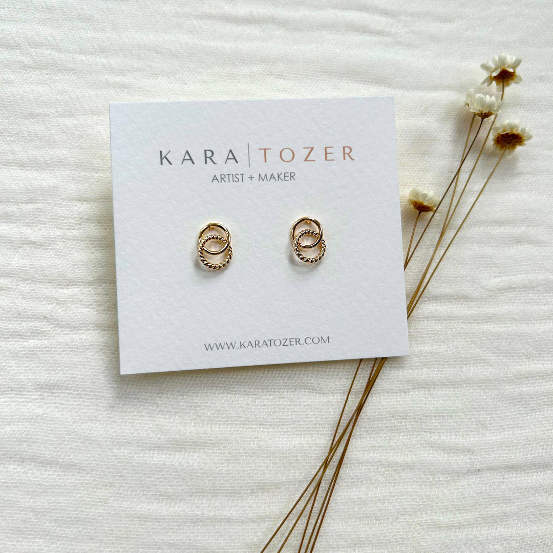 Gold Infinity Studs KT922