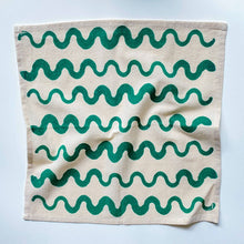 Load image into Gallery viewer, Hand Printed Natural Cotton Cloth Napkins, Wavy Stripes BB22