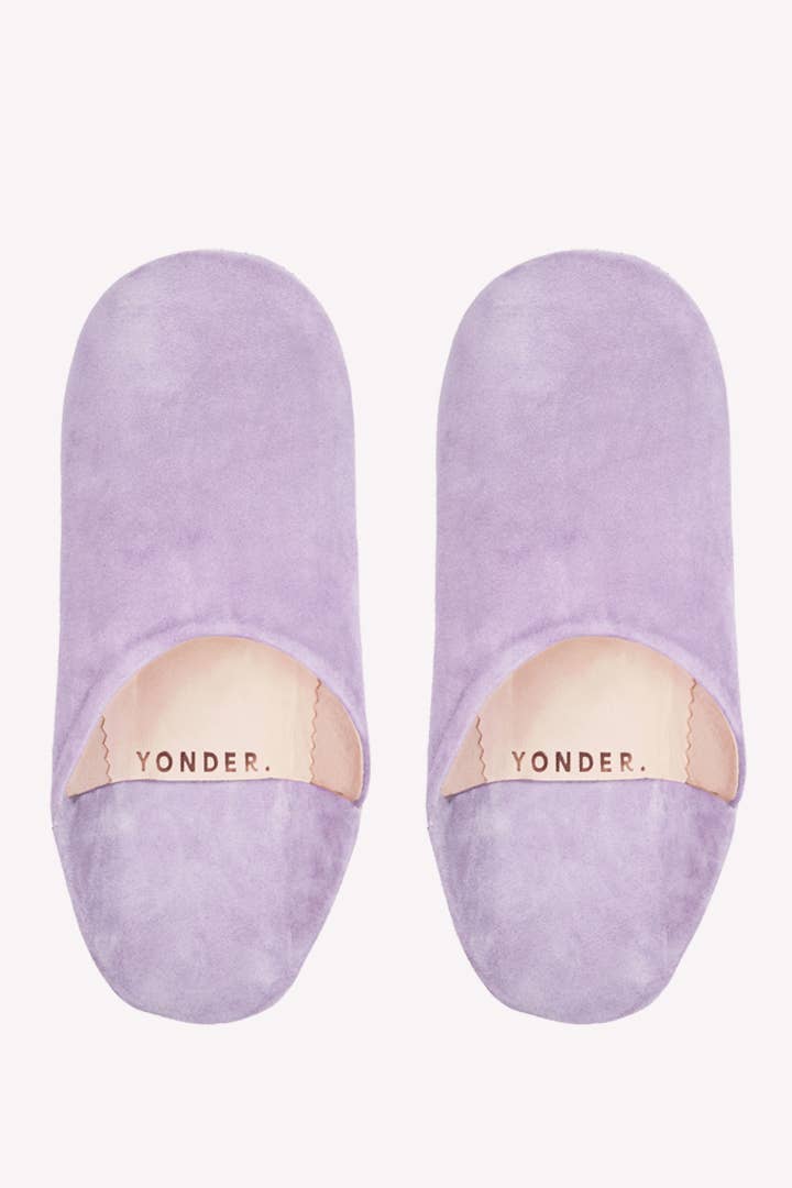 Suede Babouche Slippers | Lilac