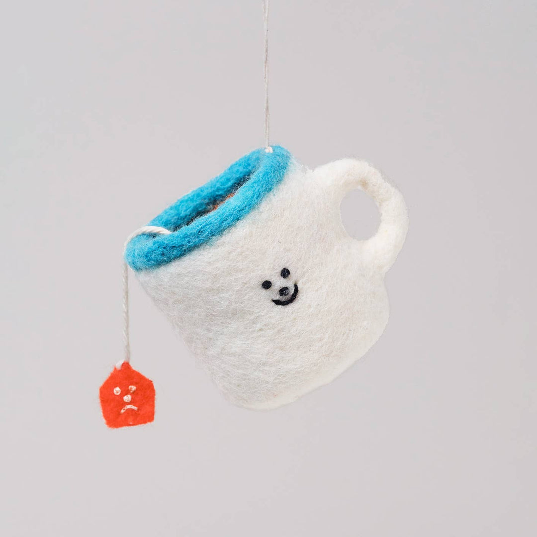 Cup of Tea Hanging Felt Ornament