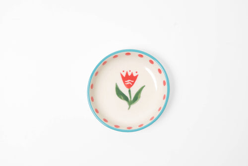 Small Flower Trinket Tray-Trinket Dish-Ceramic Tasting Bowl CG223