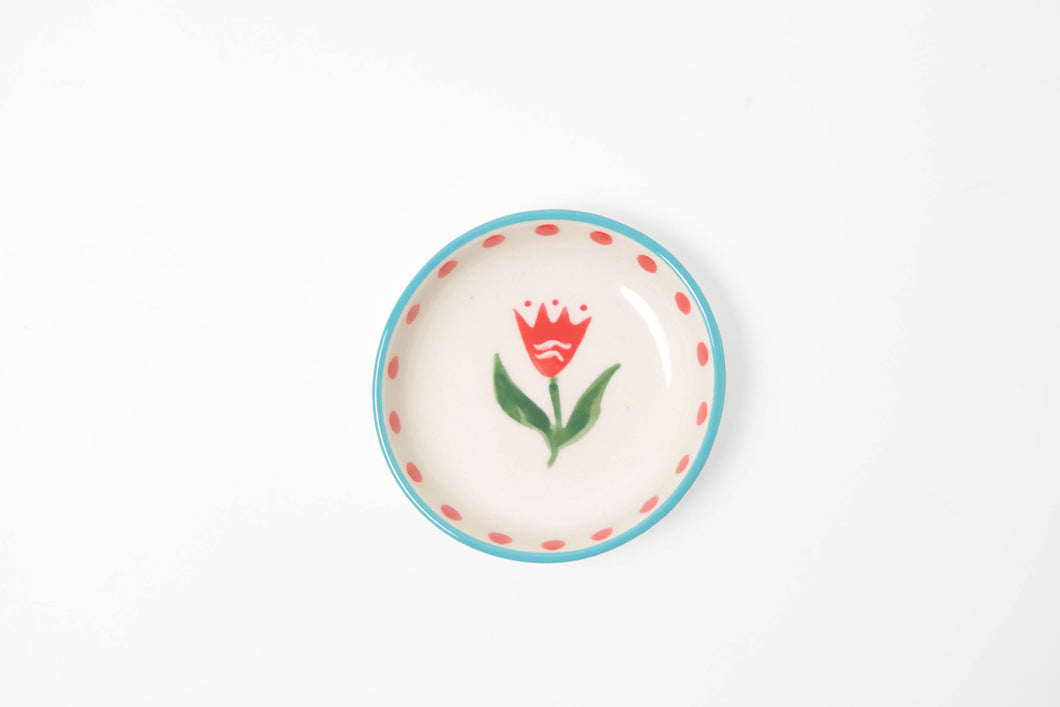 Small Flower Trinket Tray-Trinket Dish-Ceramic Tasting Bowl CG223