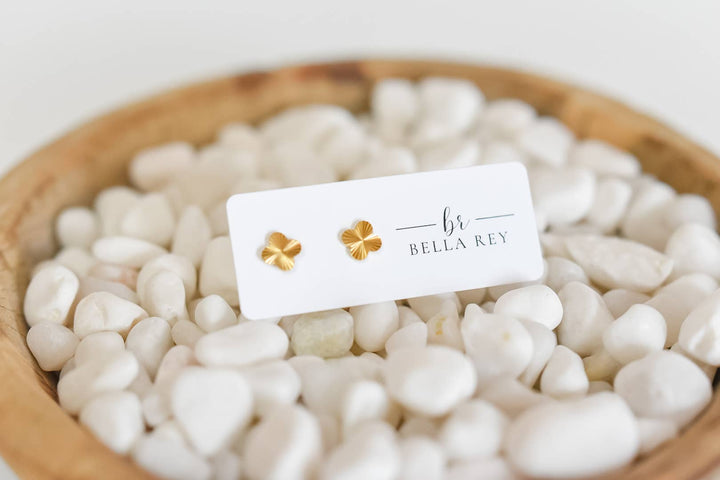 Hartford clover gold plated studs-hypoallergenic BRE99