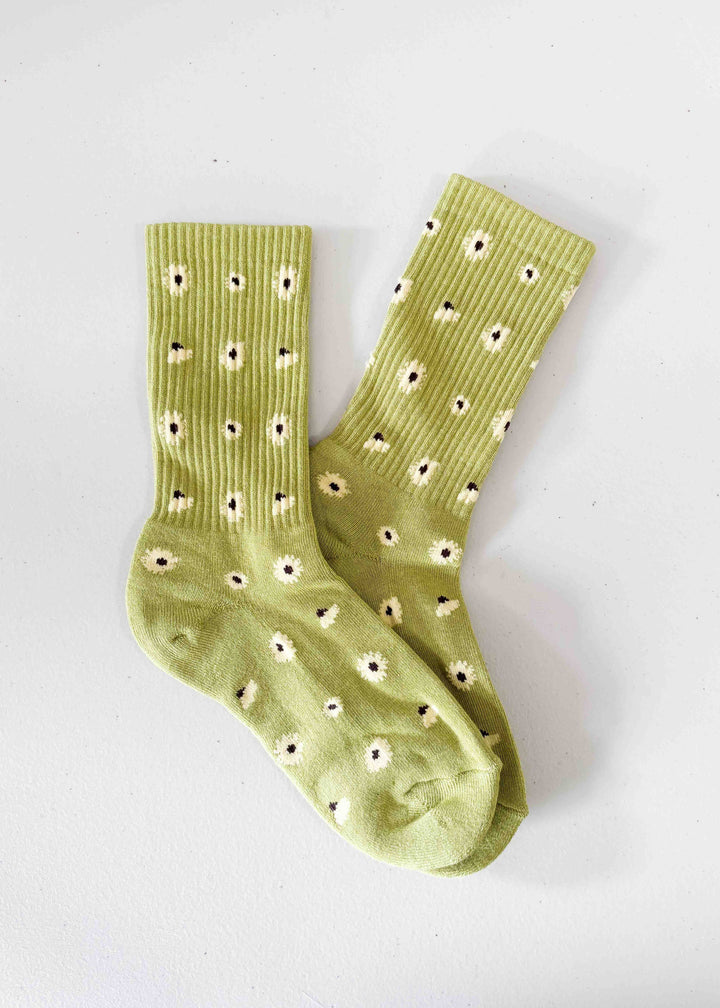 Daisy Dot Crew Socks