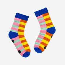 Load image into Gallery viewer, Super Stripe Knit House Socks VR521