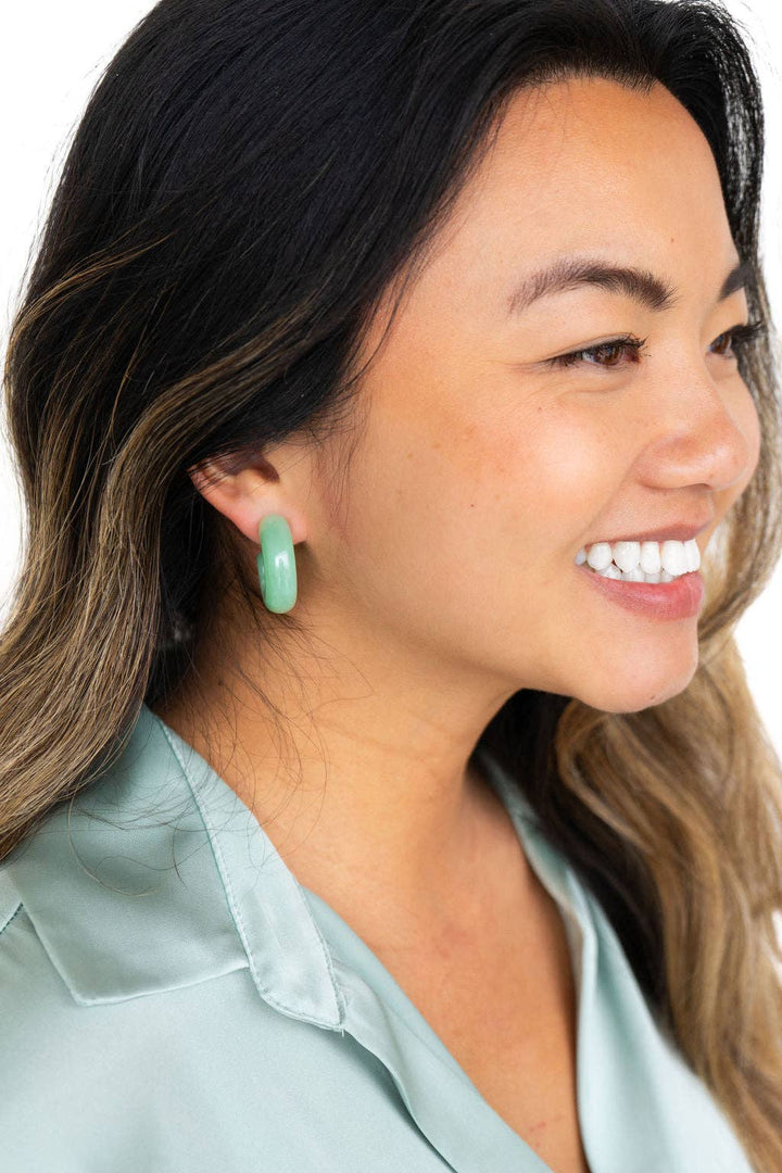 Chloe Hoops - Sage // Jewelry, Earrings, Fall SS231