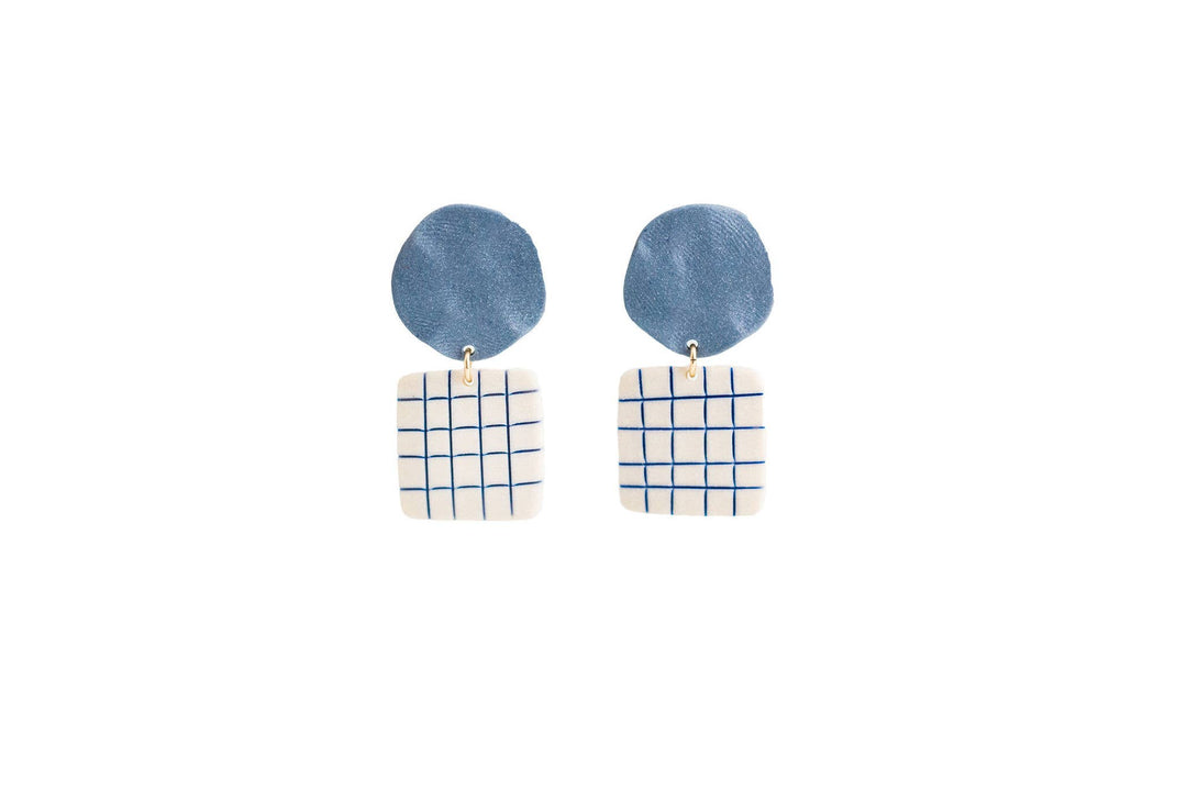 Lattice Earrings - In Thistle J011