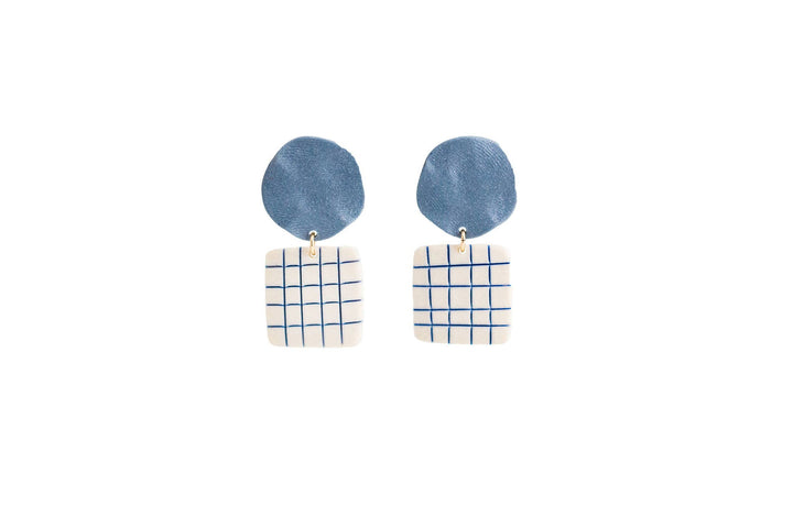 Lattice Earrings - In Thistle J011