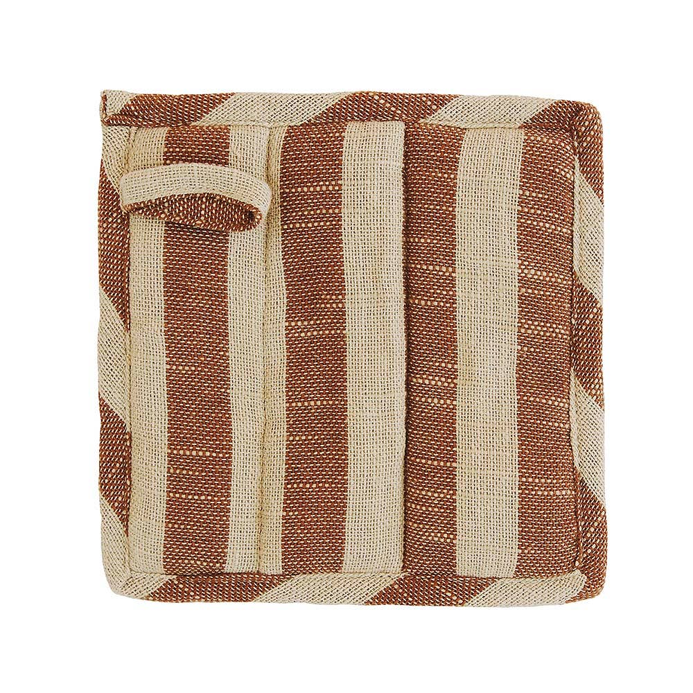 NORDIC potholders - sand/brown stripes