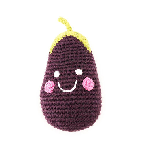 Friendly Plush Toy Eggplant Rattle
