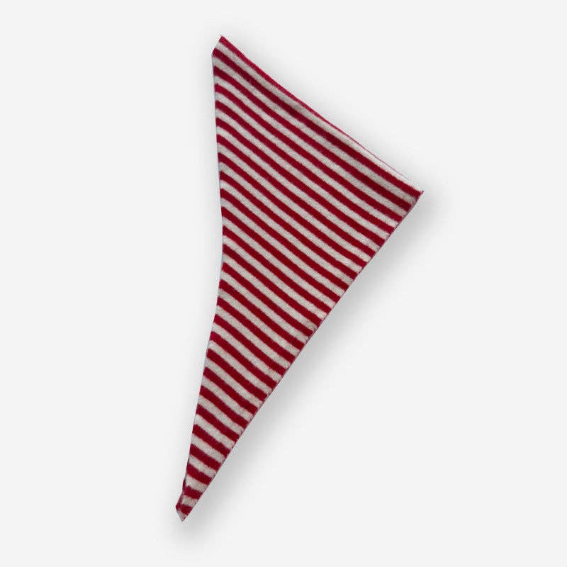 Striped Wool Triangle Scarf SL457