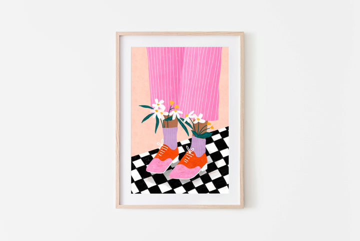 Floral Socks - Art Print BM22