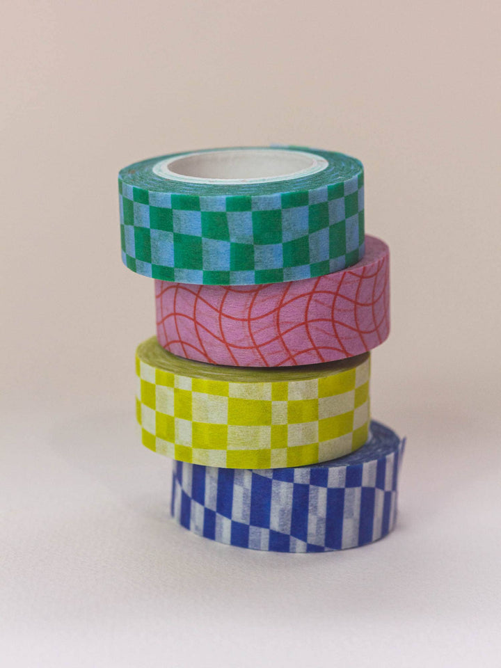 Chunky Checker 15mm • Wavy Checkerboard Washi Tape MD237