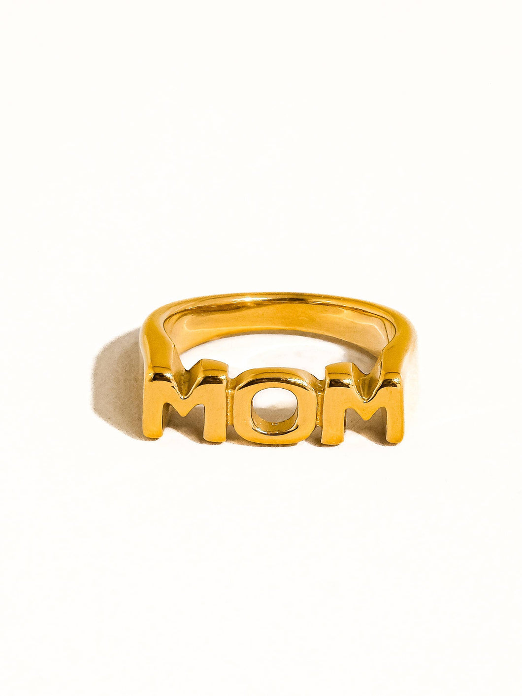 Angel 18K Gold Non-Tarnish Mom Ring FLA02