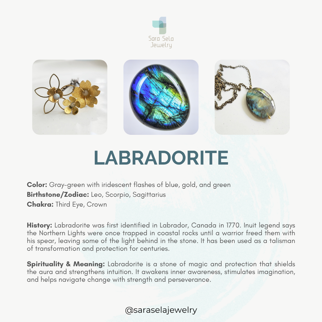 Faceted Labradorite &amp; Parrot Tulip Maximalist Earrings