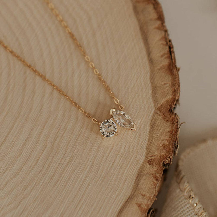 Sloane Two Stone Diamond Necklace MA25