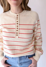 Load image into Gallery viewer, Womens Striped Henley, Womens Sweaters, Spring 2025