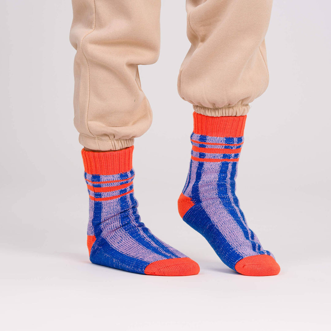 Plaid Stripe House Socks VR762