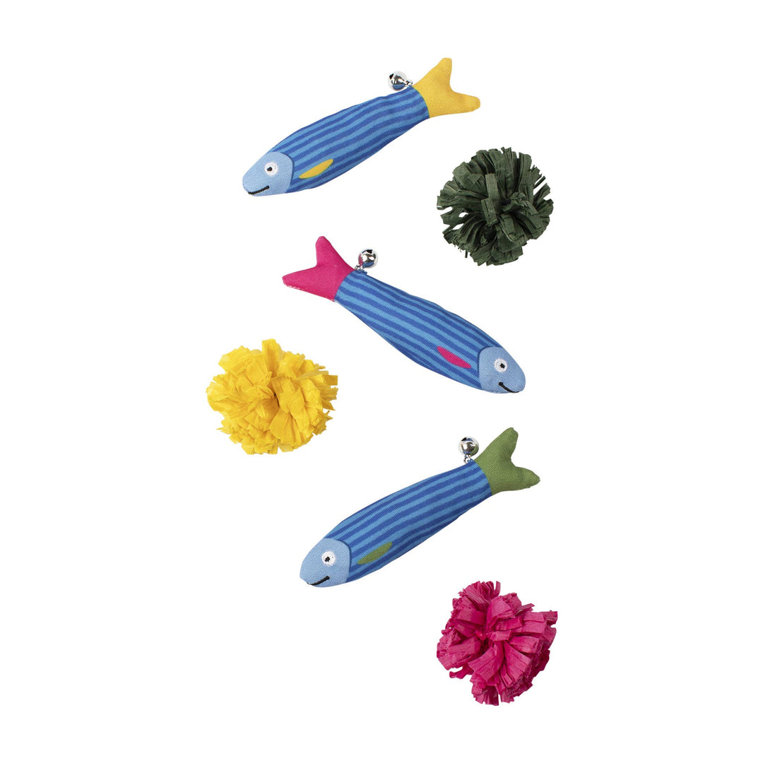 LIVING THE SARDINE LIFE 6PC CAT TOY SET