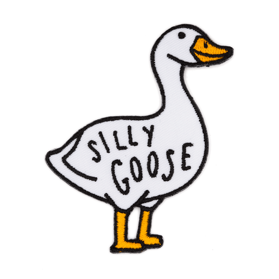 Silly Goose Embroidered Iron-On Patch TT