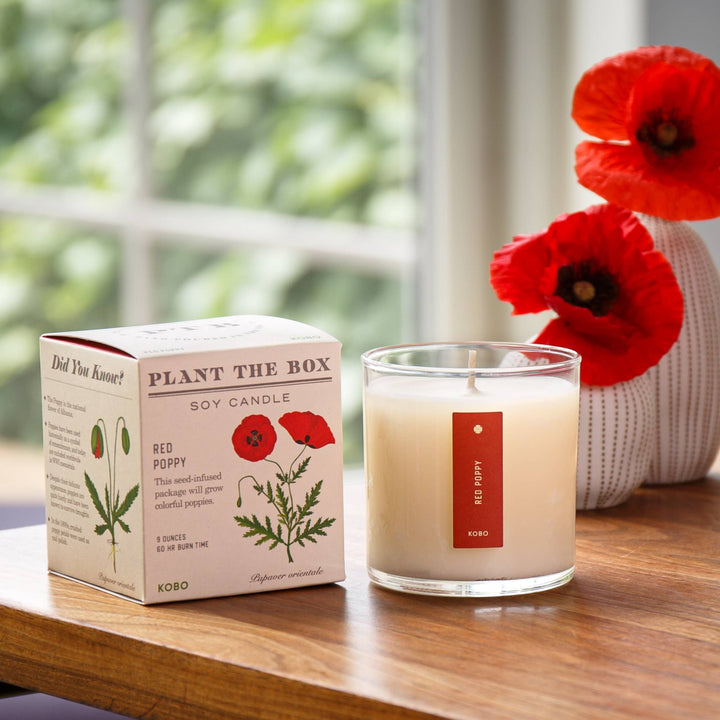 Red Poppy - Plant the Box Candle - 9oz.