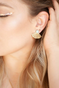 Malachite Studs with Pleat Jackets MS01