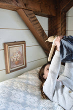 Load image into Gallery viewer, Agatha the Bear Doll- Chambray skirt