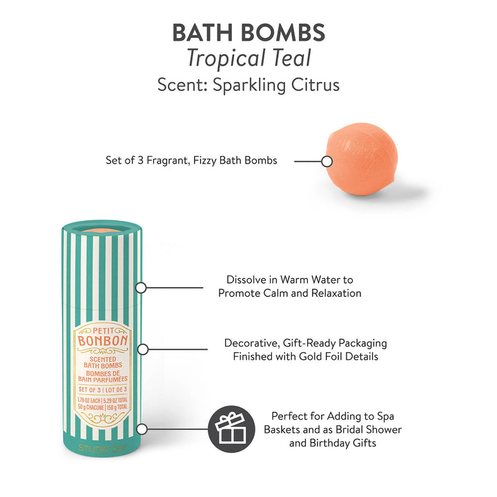 Petit Bonbon Dreamy Teal Bath Bombs