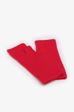 Load image into Gallery viewer, Merino Wool Fingerless Gloves - Flame Red