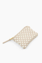 Load image into Gallery viewer, The Woven Wallet - Faux Leather Zipper Checkered Wristlet